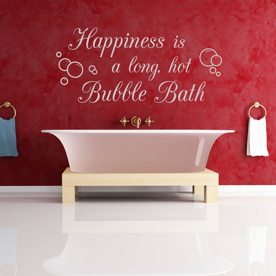 Happiness is a long hot bubble bath