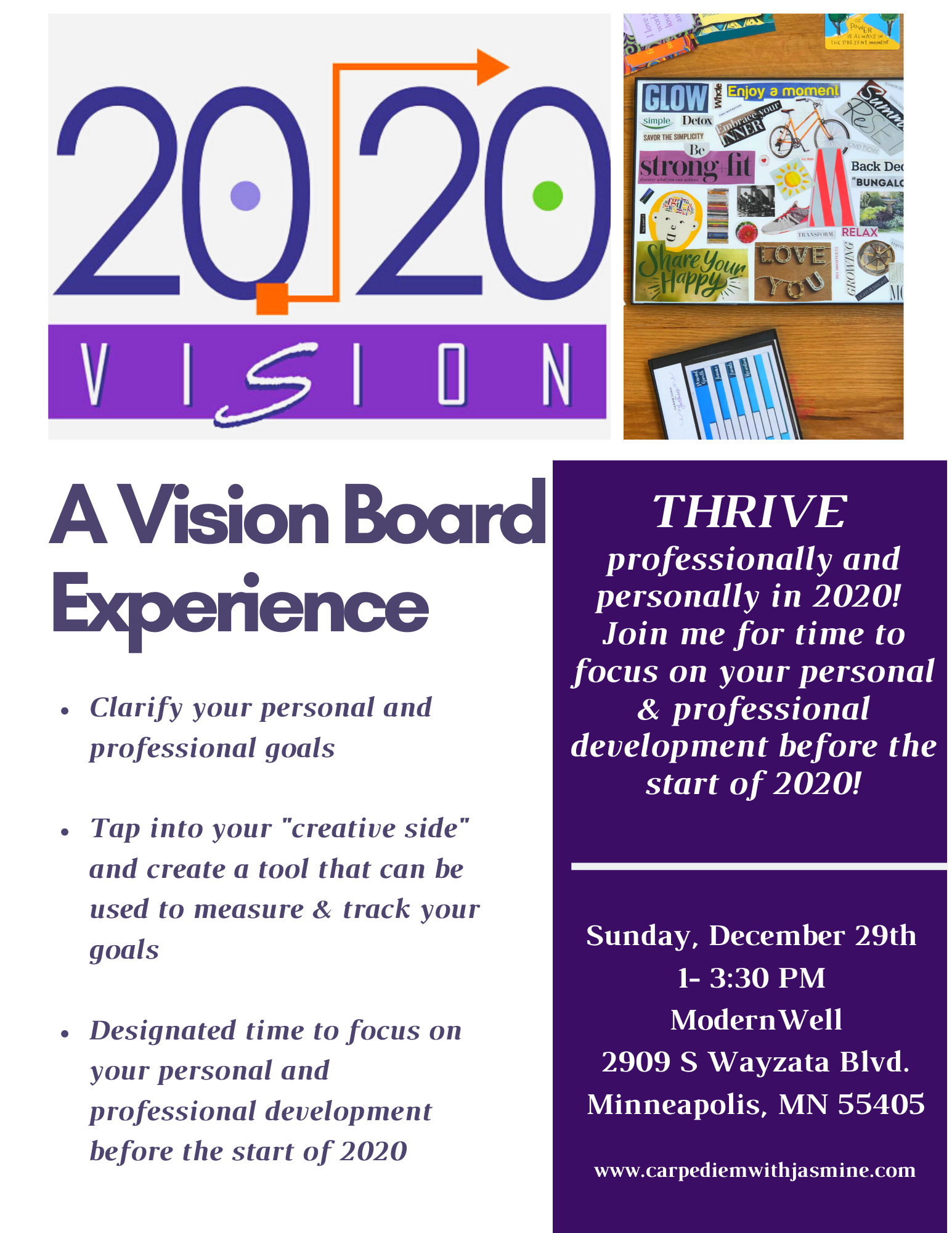Dec. Vision Board Experience #1 - carpediemwithjasmine.com